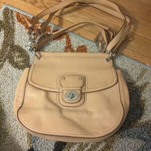 Coach Tan Leather Shoulder Bag